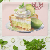鍵ライムパイレシピ キッチンタオル (折り畳み)