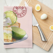 鍵ライムパイレシピ キッチンタオル (四つ折り)