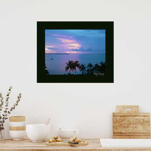 鍵ラゴ（黒枠） ポスター (キッチン)