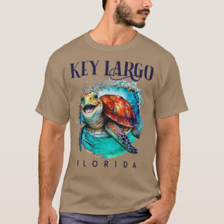 鍵ラルゴフロリダウォーター色ハッピーシーカメ Tシャツ