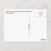 鍵ラルゴ，フロリダ州，アメリカ ポストカード (裏面)