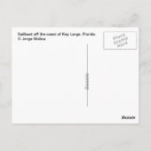 鍵ラルゴ，フロリダ州，アメリカ ポストカード (裏面)