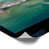 鍵ラルゴ，フロリダ衛星ポスター ポスター (角)