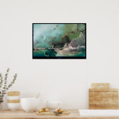 鍵ラルゴ，フロリダ衛星ポスター ポスター (キッチン)