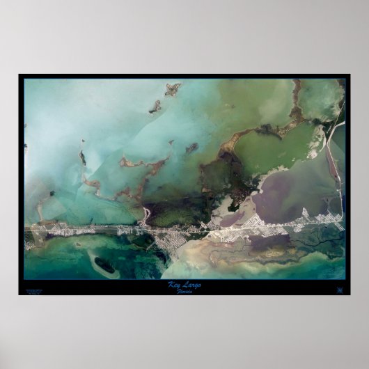 鍵ラルゴ，フロリダ衛星ポスター ポスター (正面)