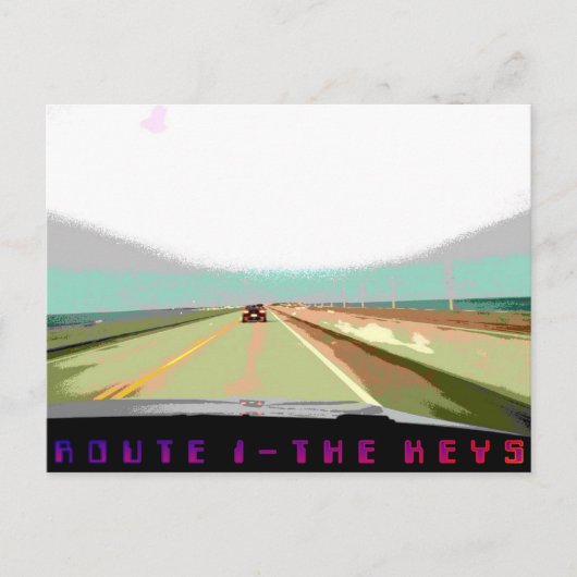 鍵ルート1ハイウェイ，フロリダ ポストカード (正面)