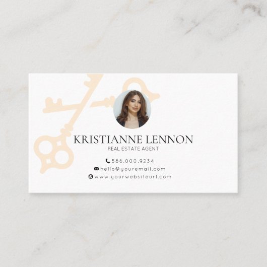 鍵ロモダンゴ実在の不動産またはレンタル代理店 名刺 (正面)