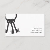 鍵不動産不動産仲介業者名刺 名刺 (裏面)