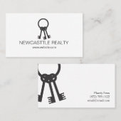 鍵不動産不動産仲介業者名刺 名刺 (正面/裏面)