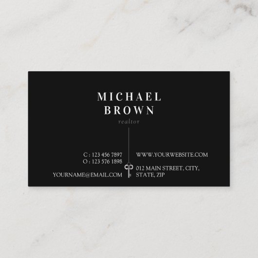 鍵不動産仲介業者実在エテート 名刺 (裏面)