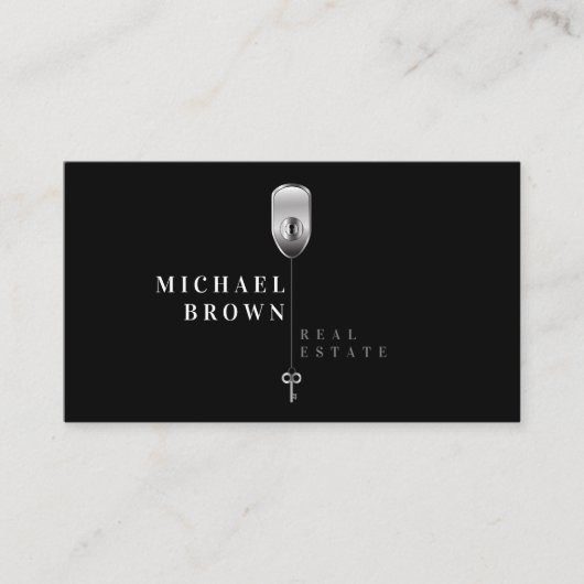 鍵不動産仲介業者実在エテート 名刺 (正面)