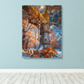 鍵先 – 季節のロック解除 キャンバスプリント (インサイチュ (ウッドフロア))