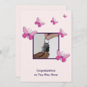 鍵写真おめでとうございます 招待状 (正面/裏面)