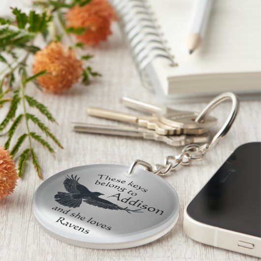 鍵名前をカスタムするラヴェンスキーチェーン キーホルダー (正面右)