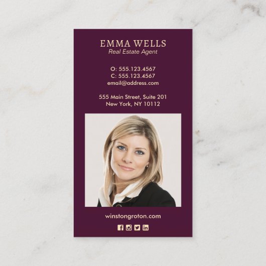 鍵実在不動産業者フォトブルゴーニュ 名刺 (裏面)