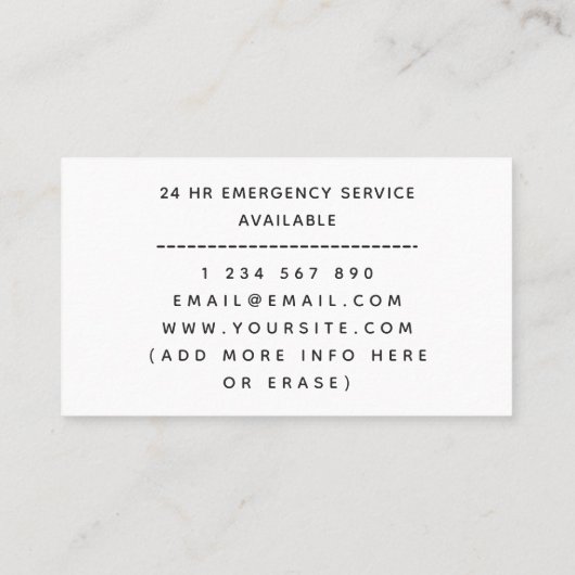 鍵屋サービス グレーキー&スパークル クラシック 名刺 (裏面)