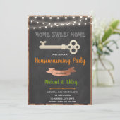 鍵引っ越し祝いパーティーパーティの招待状 招待状 (スタンド正面)