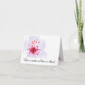 鍵桜の花が咲く800、人生は庭で… カード (正面)