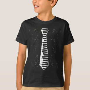 鍵盤ピアノタイミュージカルノートピアニスト Tシャツ
