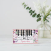 鍵盤ピアノ音楽フローラデコーダヴィンテージ 名刺 (スタンド正面)