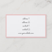 鍵盤ピアノ音楽フローラデコーダヴィンテージ 名刺 (裏面)