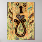 鍵穴とハート ポスター (正面)