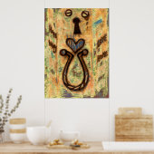 鍵穴とハート ポスター (キッチン)