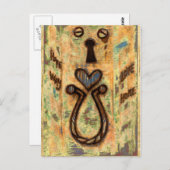 鍵穴とハート ポストカード (正面/裏面)