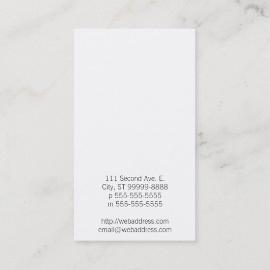 鍵穴のボタンスタイル 名刺 (裏面)