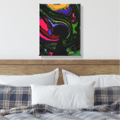 鍵穴サイケデリック24x18 / .75"厚さ キャンバスプリント (インサイチュ (寝室))