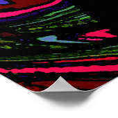 鍵穴サイケデリック～プリントポスターモダン抽象芸術 ポスター (角)