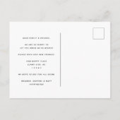 鍵穴シンプル写真ミニマモダンリスト移動 案内ポストカード (裏面)