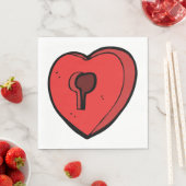 鍵穴ハート スタンダードランチョンナプキン (インサイチュ)