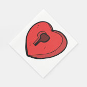 鍵穴ハート スタンダードランチョンナプキン (角)