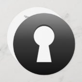 鍵穴ボタン 招待状 (正面/裏面)