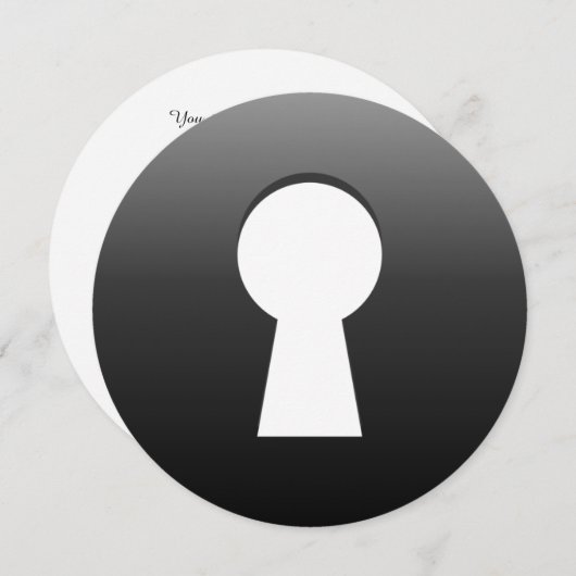 鍵穴ボタン 招待状 (正面/裏面)