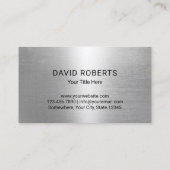 鍵穴ロゴセキュリティ保管サービスメタリック 名刺 (裏面)