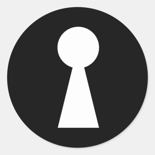 鍵穴記号の秘密の誤った符号 ラウンドシール (正面)