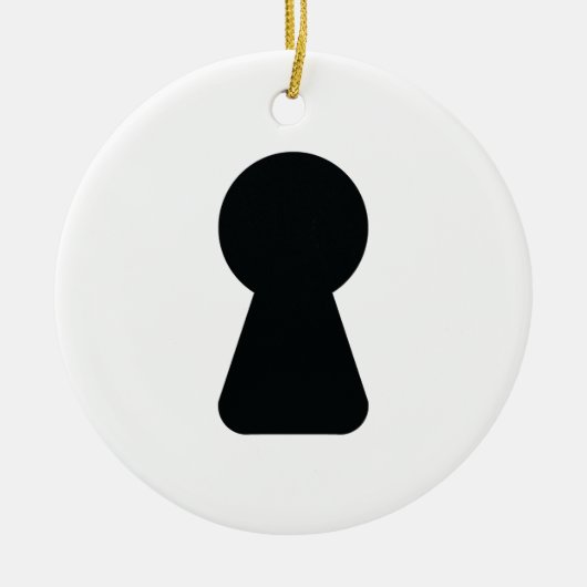 鍵穴 セラミックオーナメント (正面)