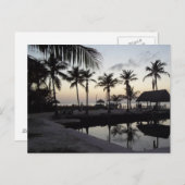 鍵葉書に夕日 ポストカード (正面/裏面)