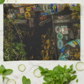 鍵西は、古いピックアップトラック芸術である キッチンタオル (折り畳み)