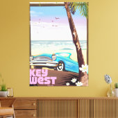 鍵西フロリダヴィンテージ旅行ポスター キャンバスプリント (インサイチュ (リビング))