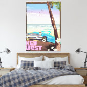 鍵西フロリダヴィンテージ旅行ポスター キャンバスプリント (インサイチュ (寝室))