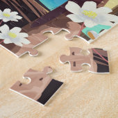 鍵西フロリダヴィンテージ旅行ポスター ジグソーパズル (側面)