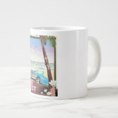 鍵西フロリダヴィンテージ旅行ポスター ジャンボコーヒーマグカップ (正面右)