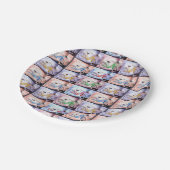 鍵西自転車パターン ペーパープレート (アングル)