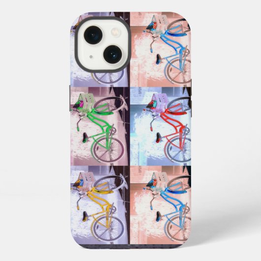 鍵西自転車パターン iPhoneケース (裏面)