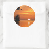 鍵西，フロリダの夕日 ラウンドシール (バッグ)