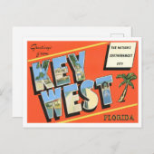 鍵西，フロリダヴィンテージ大文字葉書 ポストカード (正面/裏面)