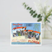 鍵西，フロリダヴィンテージ大文字葉書 ポストカード (スタンド正面)